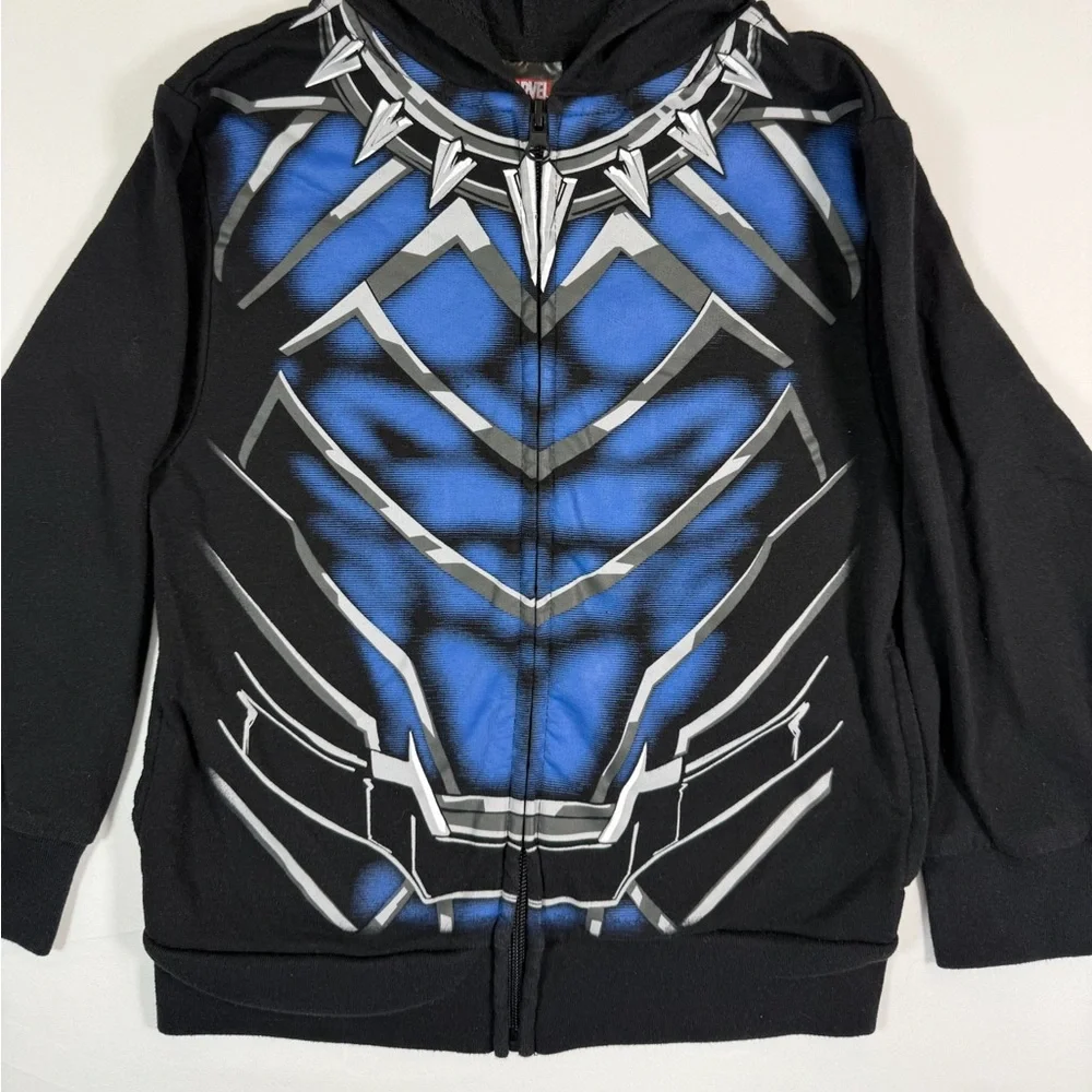 MARVEL Boys‎ Black Panther Zip Up Hoodie XS Superhero Graphic Casual Everyday